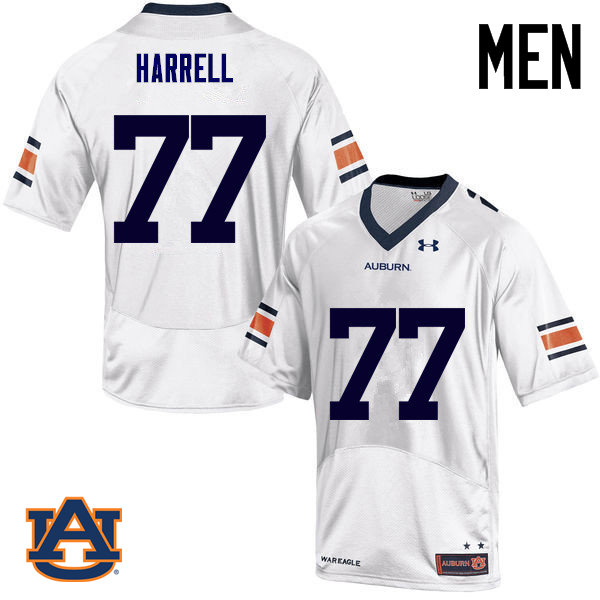 Men Auburn Tigers #77 Marquel Harrell College Football Jerseys Sale-White